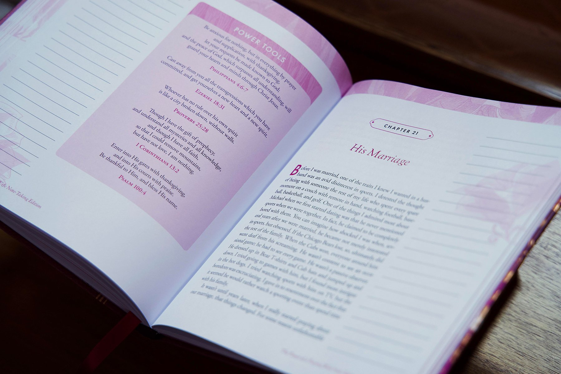 Interior photo of The Power of a Praying Wife Note-Taking Edition 3